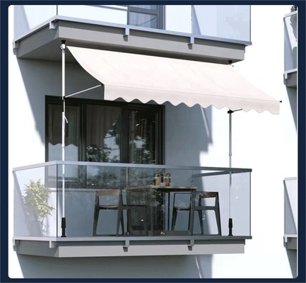 Winddicht opneembare zonnescherm Marmer stalen frame voor buitentuin Canopy Pa niveau 9