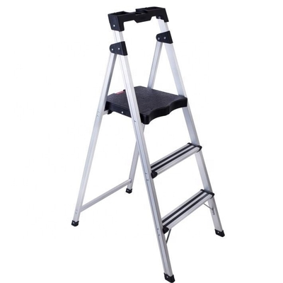 Aanpasbaar stalen nylon draagbaar vouwbaar A-frame ladderplank met uitbreidbaar werkplatform