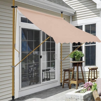 Winddicht opneembare zonnescherm Marmer stalen frame voor buitentuin Canopy Pa niveau 9