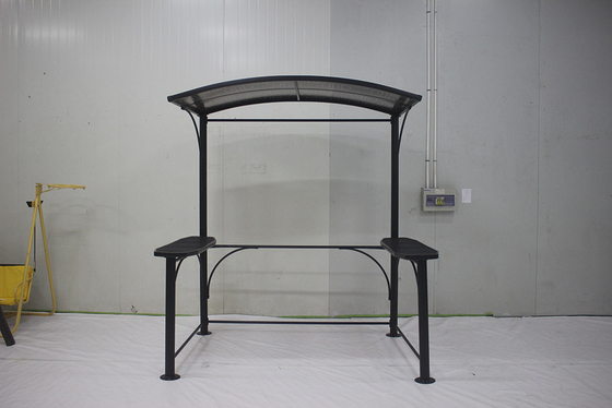 Aluminium en ijzer barbecue Gazebo 2.18*1.43*2.13-2.29M voor tuin Canopy Grill House