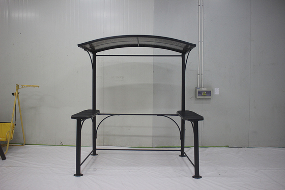 Aluminium en ijzer barbecue Gazebo 2.18*1.43*2.13-2.29M voor tuin Canopy Grill House