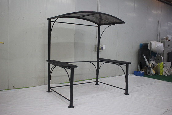 Aluminium en ijzer barbecue Gazebo 2.18*1.43*2.13-2.29M voor tuin Canopy Grill House