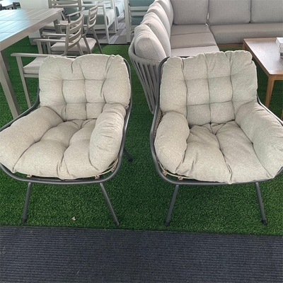 Outdoor tuinmeubilair Aluminium Rattan Sofa Set met luxe tafel en teapot Kopers