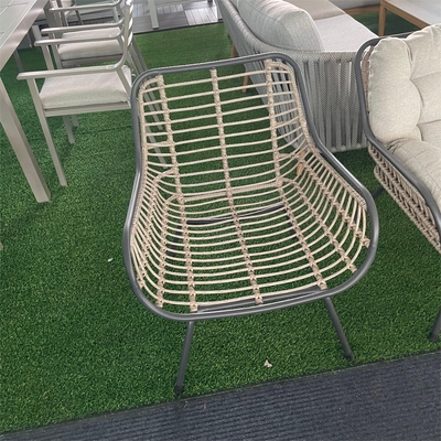 Outdoor tuinmeubilair Aluminium Rattan Sofa Set met luxe tafel en teapot Kopers