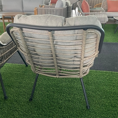 Outdoor tuinmeubilair Aluminium Rattan Sofa Set met luxe tafel en teapot Kopers