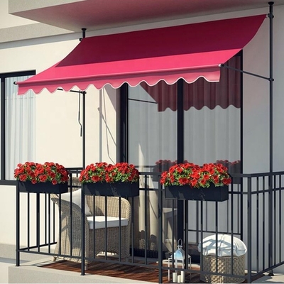 2.5*1.2m Piler type luifel voor buiten patio Tuin Canopy Sun Shade Aluminium legering