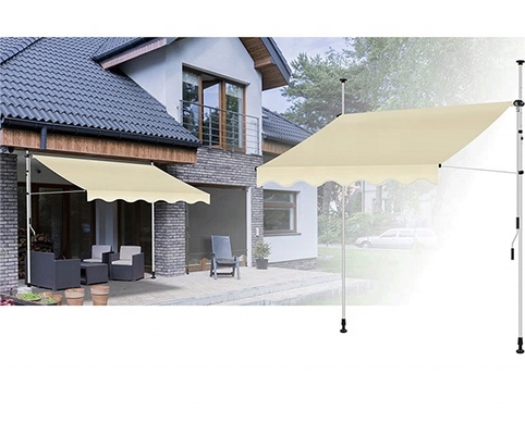 2.5*1.2m Piler type luifel voor buiten patio Tuin Canopy Sun Shade Aluminium legering