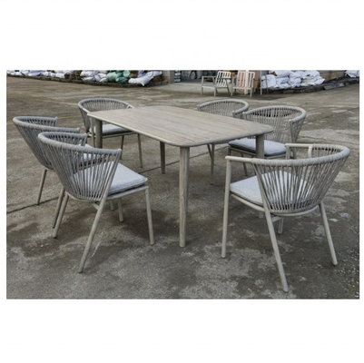 Buitentuinfurniture Aluminium Bistro Rattan Sofa Set met luxe koffietafel