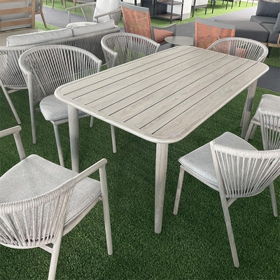 Buitentuinfurniture Aluminium Bistro Rattan Sofa Set met luxe koffietafel
