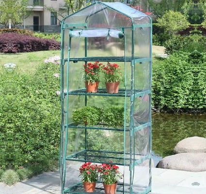 Metalen raam doorzichtig waterdicht PVC mobiel kasbedekking voor tuinplanting