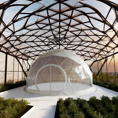Een warmtebehandeld paviljoen voor milieuvriendelijke avonturen in de buitenlucht