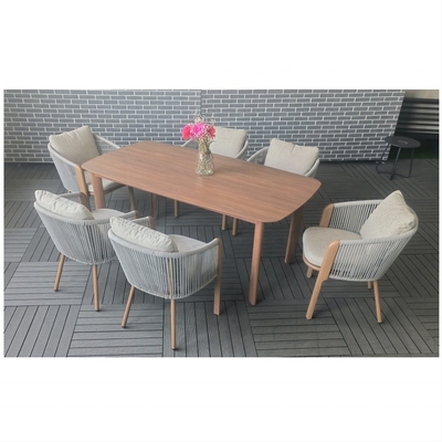 Buitentuinfurniture Aluminium Rattan Sofa Set Leisure Table Teapot Diner Set