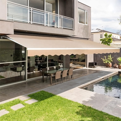 4*3m Outdoor Handmatig Tuin Canopy Zonneschaduw Balkon Patio Intrekbare Marge Aluminium OEM