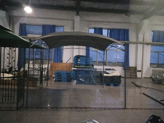 Buiten terras Carport met stalen frame 3 * 3M zonnescherm Tuin Witte bruiloft luifel dak