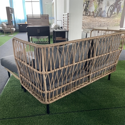 Moderne tuinmeubilair van aluminium Bistro Rattan Sofa Set voor luxe diner Set