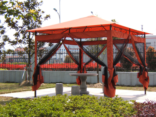 Bochten Tuin Pergola Buiten Aluminium Tent Gazebo met zonnedak en Heavy Duty Frame