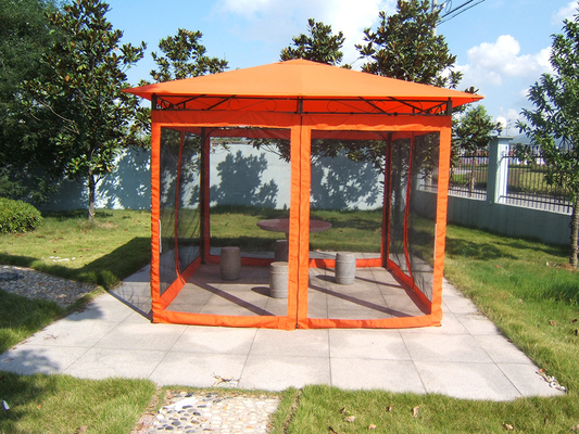 Bochten Tuin Pergola Buiten Aluminium Tent Gazebo met zonnedak en Heavy Duty Frame