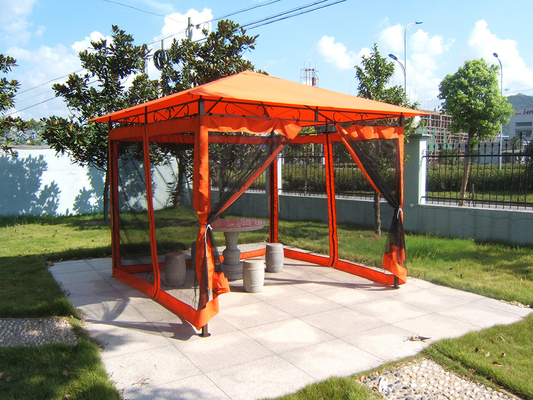 Bochten Tuin Pergola Buiten Aluminium Tent Gazebo met zonnedak en Heavy Duty Frame