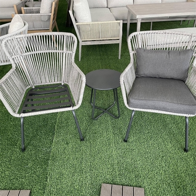Outdoor tuinmeubilair set Aluminium rattan sofa met theetafel en bistro stoelen