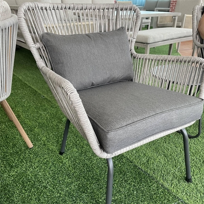 Outdoor tuinmeubilair set Aluminium rattan sofa met theetafel en bistro stoelen