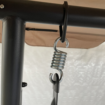 Oxford Stoffen Kussen Buiten Tuin Hangende Schommelstoel met Multifunctioneel Canopy