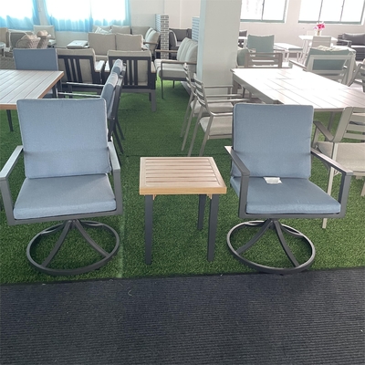Aanpasbare kleuren Outdoor tuinmeubilair Aluminium Rattan Sofa Set voor luxe tafel