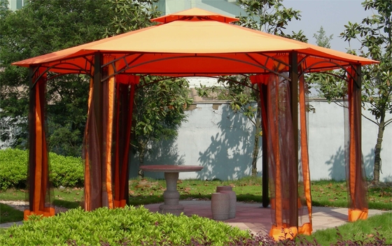 2.5*2.5*2.5M PVC Hexagonale Aluminium Canopy Gazebo Tent voor tuin buitenactiviteiten