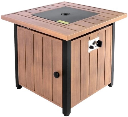 Buitentuin Corten Steel BBQ Grill met rechthoekige bolvormige rookloze gasvuurput