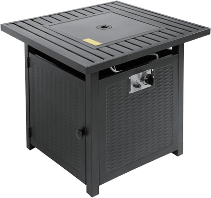 Buitentuin Corten Steel BBQ Grill met rechthoekige bolvormige rookloze gasvuurput