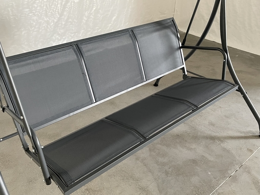 Metalen dak buiten hangend schommelbed stoel voor 3 personen patio tuin
