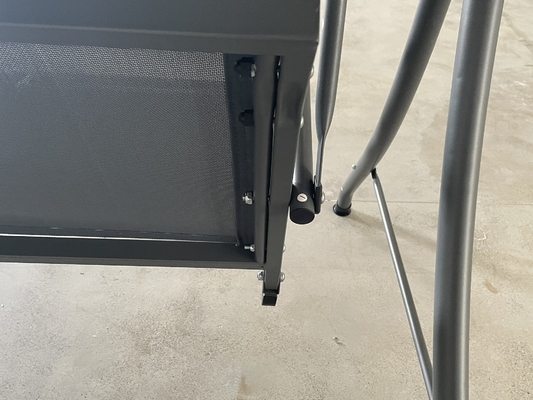 Metalen dak buiten hangend schommelbed stoel voor 3 personen patio tuin