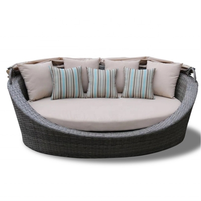 Gepersonaliseerde kleur Bistro Set Modern Design Aluminium Rattan Sofa Set met Theapoy Tafel