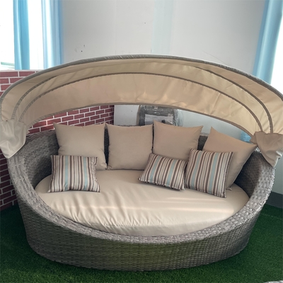 Gepersonaliseerde kleur Bistro Set Modern Design Aluminium Rattan Sofa Set met Theapoy Tafel