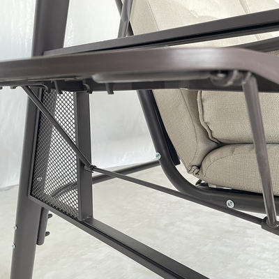 3 personen polycarbonaat plaat schommelstoel metalen tuin schommelstoel voor buitencomfort