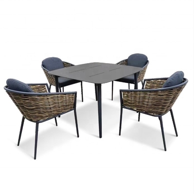 Buitentuin Set Aluminium Rattan Sofa Set Luxe Tafel Teapoo Bistro Set Diner Set
