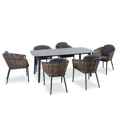Buitentuin Set Aluminium Rattan Sofa Set Luxe Tafel Teapoo Bistro Set Diner Set