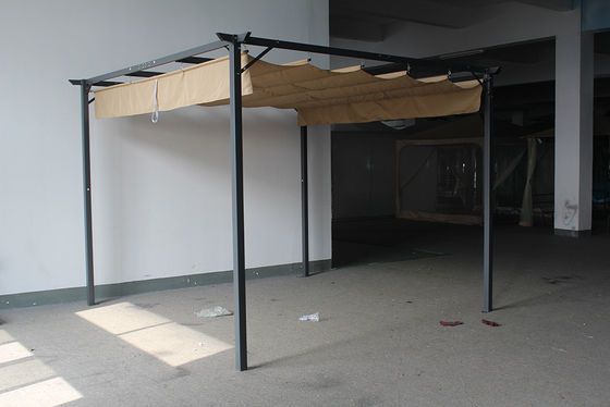 Aanpasbaar 3.1*3.1*2.3M Aluminium Outdoor Intrekbaar Pergola Canopy voor Tuin Terras