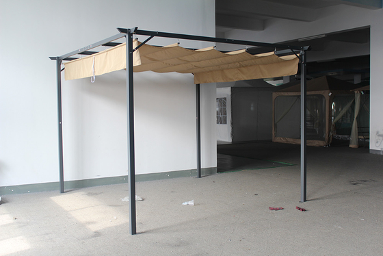 Aanpasbaar 3.1*3.1*2.3M Aluminium Outdoor Intrekbaar Pergola Canopy voor Tuin Terras