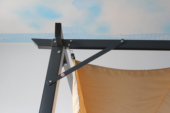 Aanpasbaar 3.1*3.1*2.3M Aluminium Outdoor Intrekbaar Pergola Canopy voor Tuin Terras