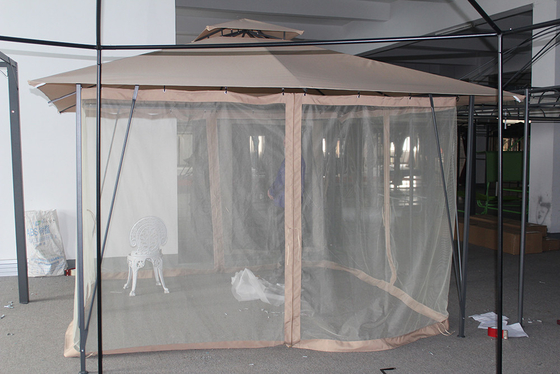 Buiten Tuin Zonnepaneel Aluminium Gazebo met opvouwbaar frame en 3.5*3.5*2.67M Grootte