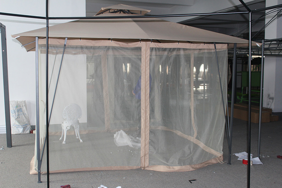 Buiten Tuin Zonnepaneel Aluminium Gazebo met opvouwbaar frame en 3.5*3.5*2.67M Grootte