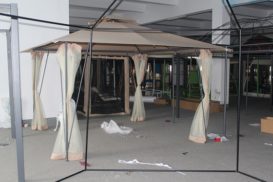 Buiten Tuin Zonnepaneel Aluminium Gazebo met opvouwbaar frame en 3.5*3.5*2.67M Grootte