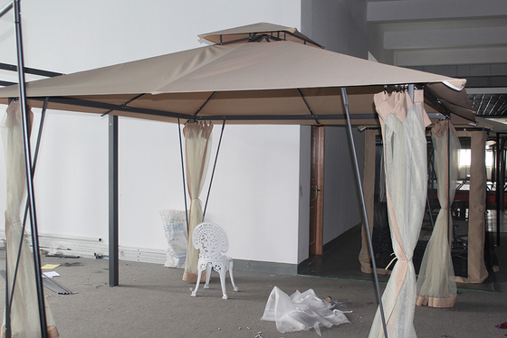 Buiten Tuin Zonnepaneel Aluminium Gazebo met opvouwbaar frame en 3.5*3.5*2.67M Grootte