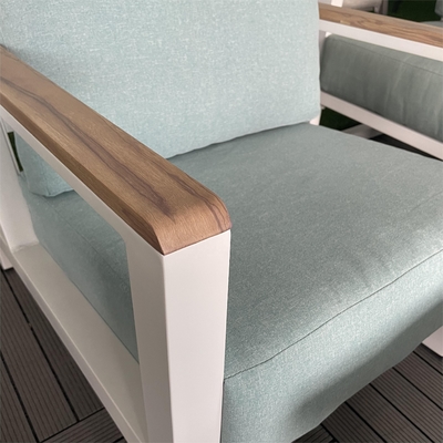 Buitentuinfurniture Aluminium Rattan Sofa Set voor Luxe Tafel Teapoy Bistro Diner