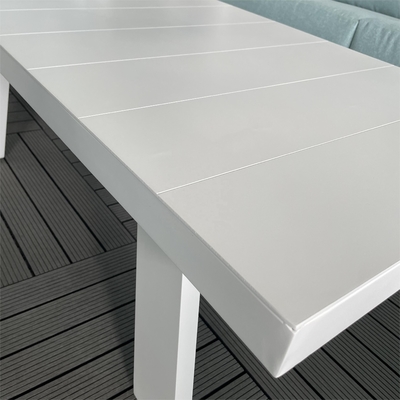 Buitentuinfurniture Aluminium Rattan Sofa Set voor Luxe Tafel Teapoy Bistro Diner