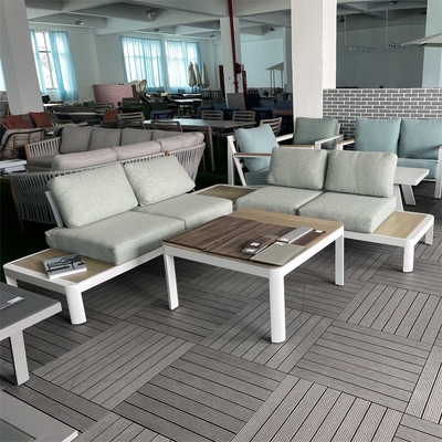 Buitentuinmeubelen Aluminium Rattan Sofa Set Luxe Tafel Teapot Bistro Set Diner Set