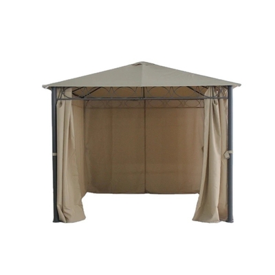Buitentuin Gazebo met polyester gordijn