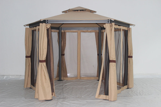Tuin Terras Frame Eén dak zonneschijn Gazebo met waterdichte PVC gecoate zijwand stof