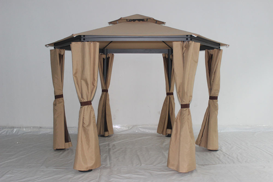 Tuin Terras Frame Eén dak zonneschijn Gazebo met waterdichte PVC gecoate zijwand stof