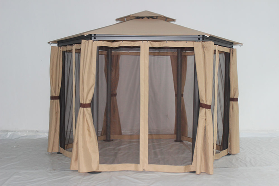 Tuin Terras Frame Eén dak zonneschijn Gazebo met waterdichte PVC gecoate zijwand stof